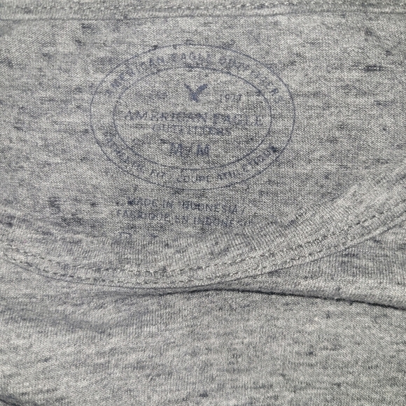 American Eagle Grey Heathered Long Sleeve Top M - Picture 4 of 4